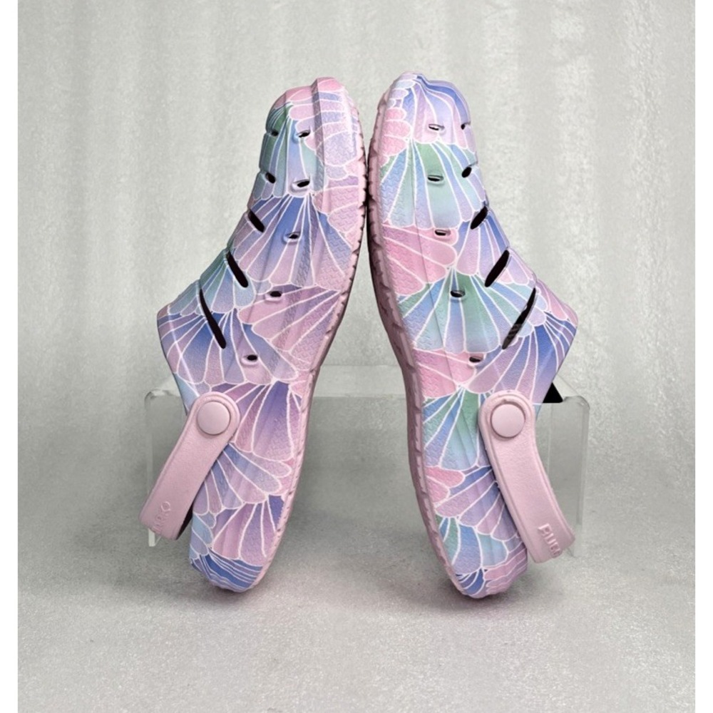 Rugged Shark Eva Shell Print Pink Clogs Slip on Sandals Girls Size 1 NEW - Picture 15 of 16